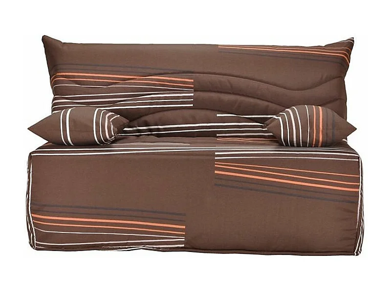 BZ taupe bank bedrukt 140x200 cm Starconfort matras 12 cm Kadria