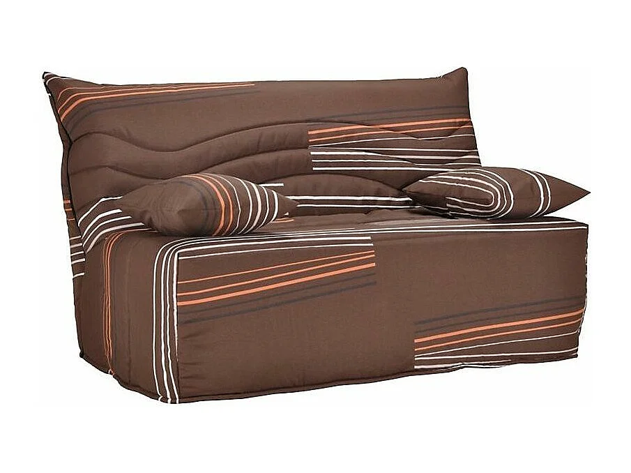 Banquette BZ taupe imprimé 140x200 Matelas Starconfort 12cm Kadria