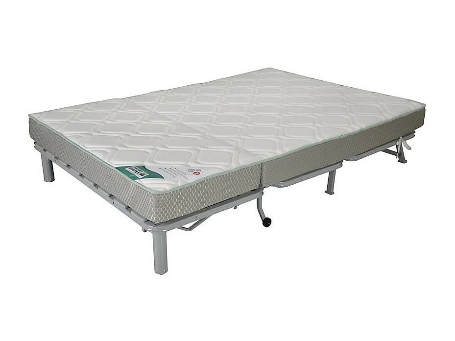 Banquette BZ microfibre matelas Bultex 15cm Master 140x200-Couleur Taupe
