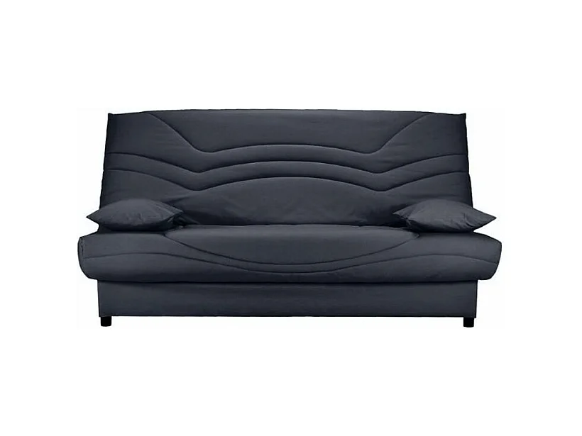 Banquette Clic Clac tissu matelas Starbed 13cm avec coffre de rangement Kistar 130x190-Couleur Bleu foncé