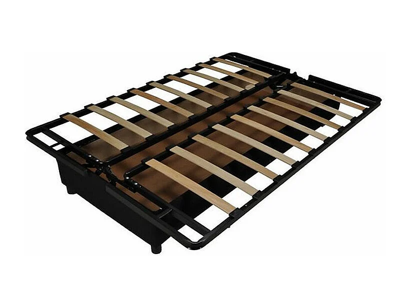 Banquette Clic Clac tissu matelas Starbed 13cm avec coffre de rangement Kistar 130x190-Couleur Bleu foncé