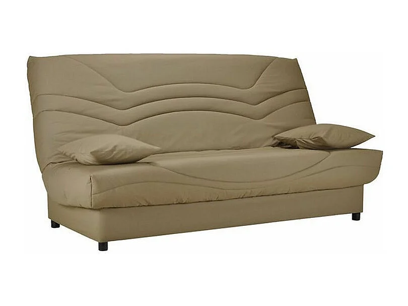 Banquette Clic Clac tissu matelas Starbed 13cm avec coffre de rangement Kistar 130x190-Couleur Bleu foncé