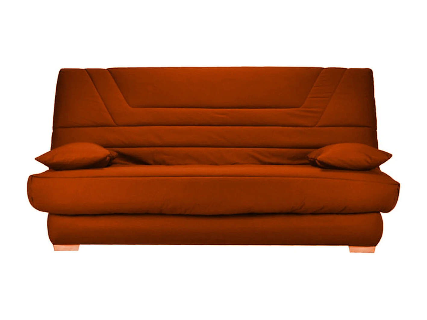 Banquette Clic Clac tissu matelas Bultex 14cm avec rangement Bary-Couleur Rouge-130x190