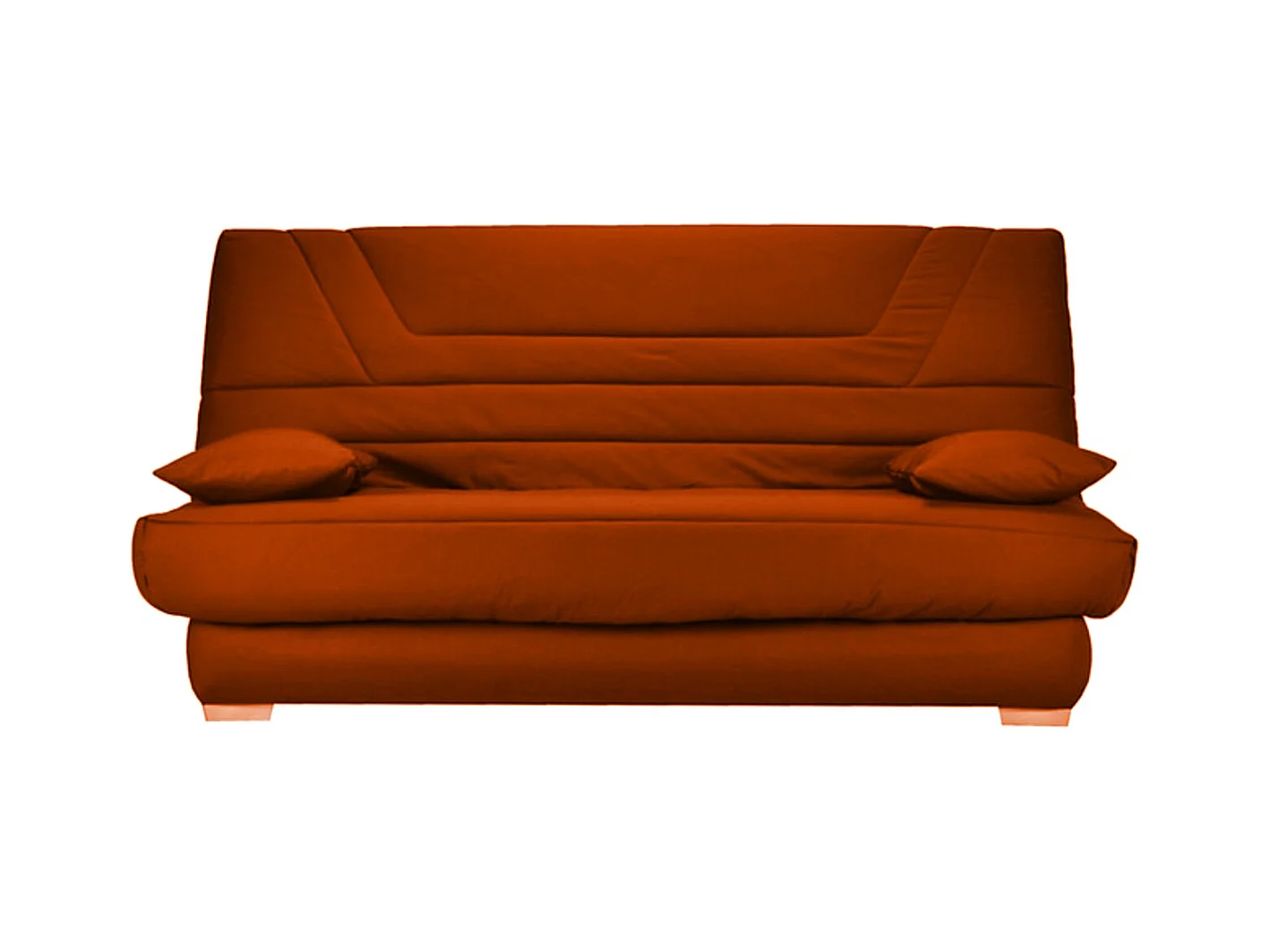 Banquette Clic Clac tissu matelas Bultex 14cm avec rangement Bary-Couleur Rouge-130x190