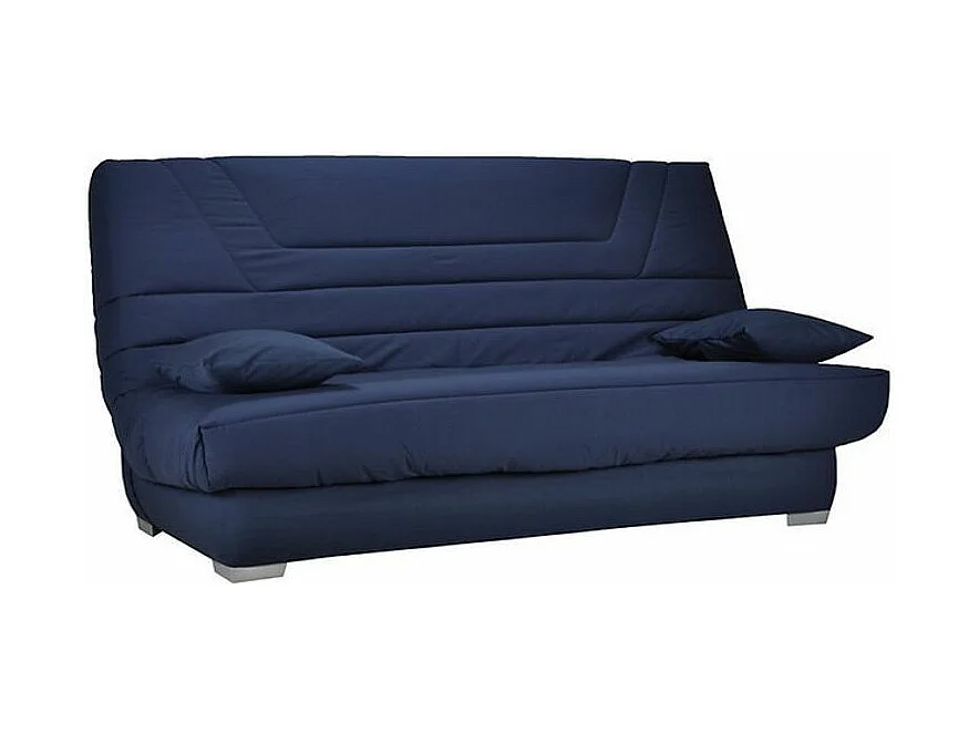 Banquette Clic Clac tissu matelas Bultex 14cm avec rangement Bary-Couleur Bordeaux-130x190