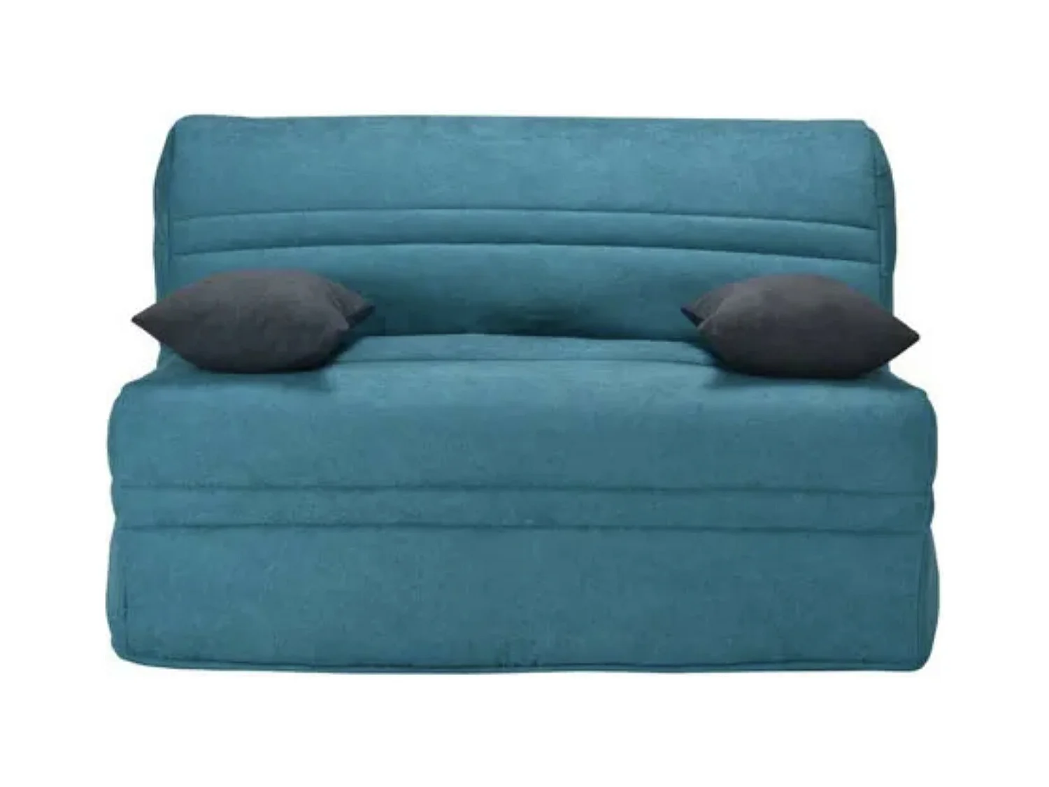 Banquette BZ tissu matelas Bultex 15cm Barnes 140x200-Couleur Bleu turquoise