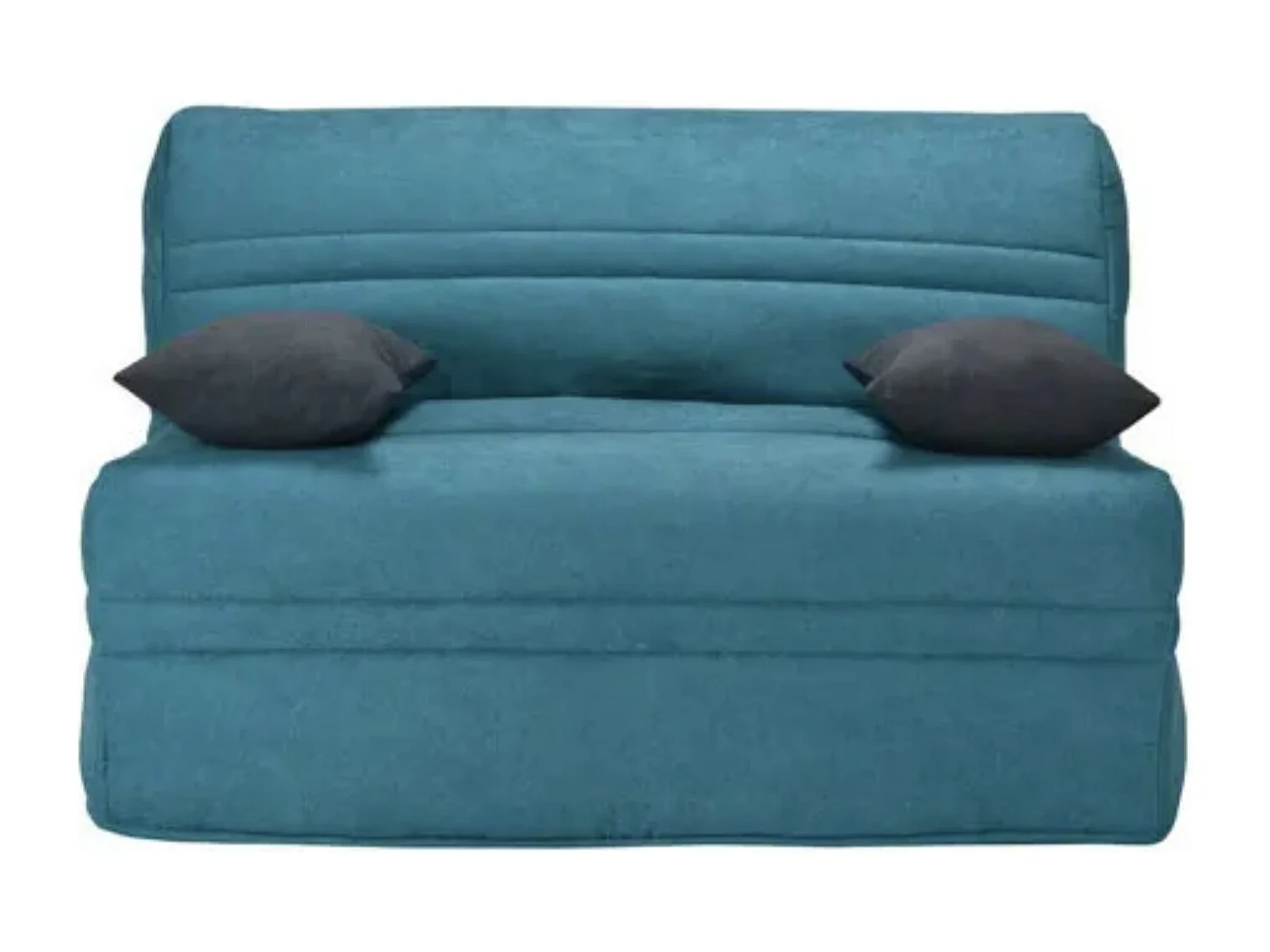 Banquette BZ tissu matelas Bultex 15cm Barnes 140x200-Couleur Bleu turquoise