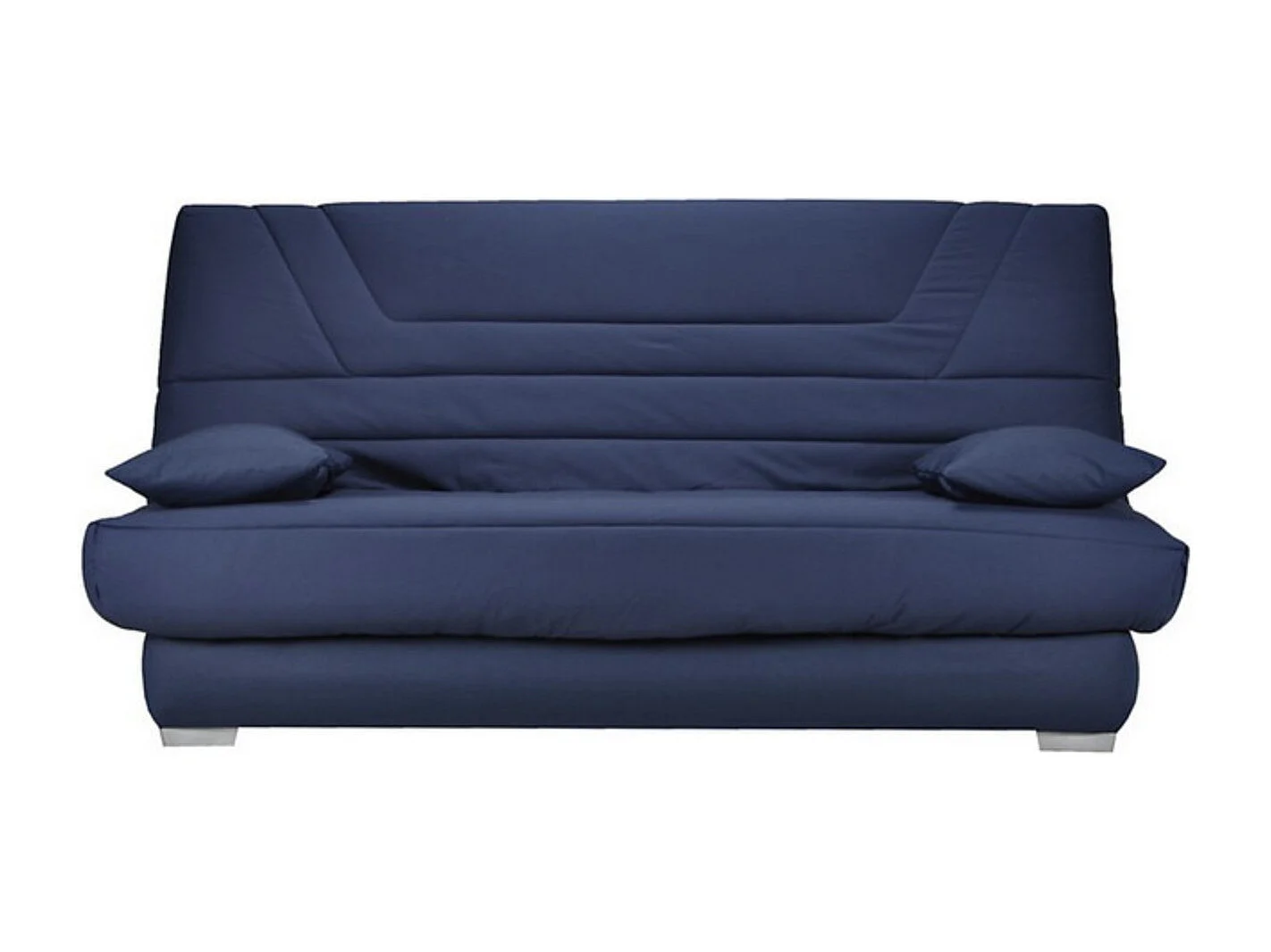 Banquette Clic Clac tissu matelas Bultex 14cm avec rangement Bary-Couleur Jaune curry-140x190