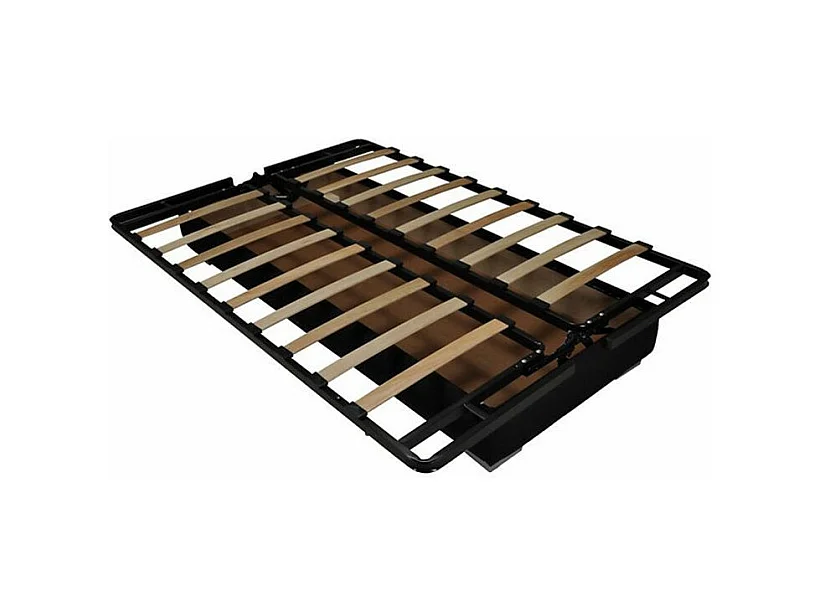 Clic Clac zitbank Bultex matrasstof 14 cm met Bary opberger-Kleur parel grijs-Slapen 130x190cm