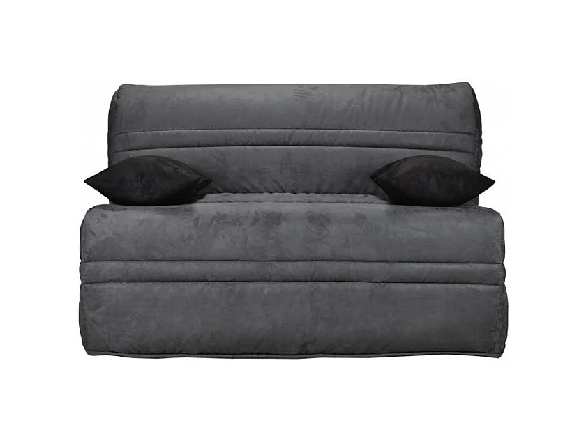 Banquette BZ microfibre 140x200 avec rangement Matelas Bultex 15cm Barnes-Couleur Rouge