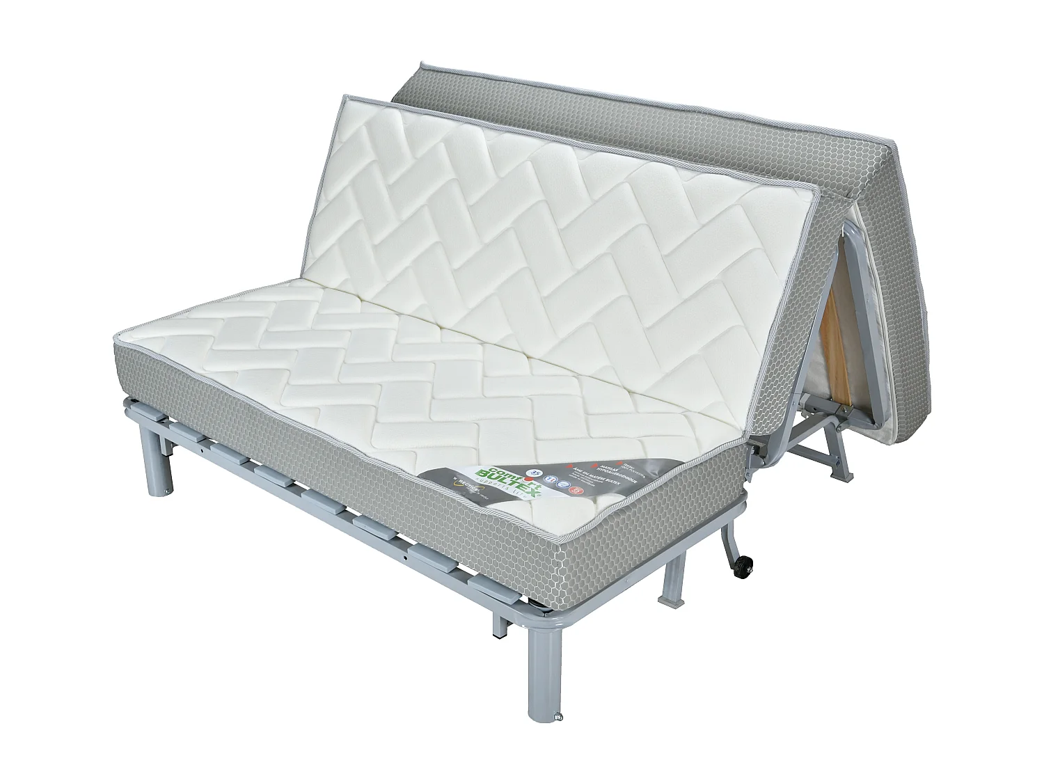 Banquette BZ tissu matelas Starconfort 15cm Pardo-Couleur Marron-140x200