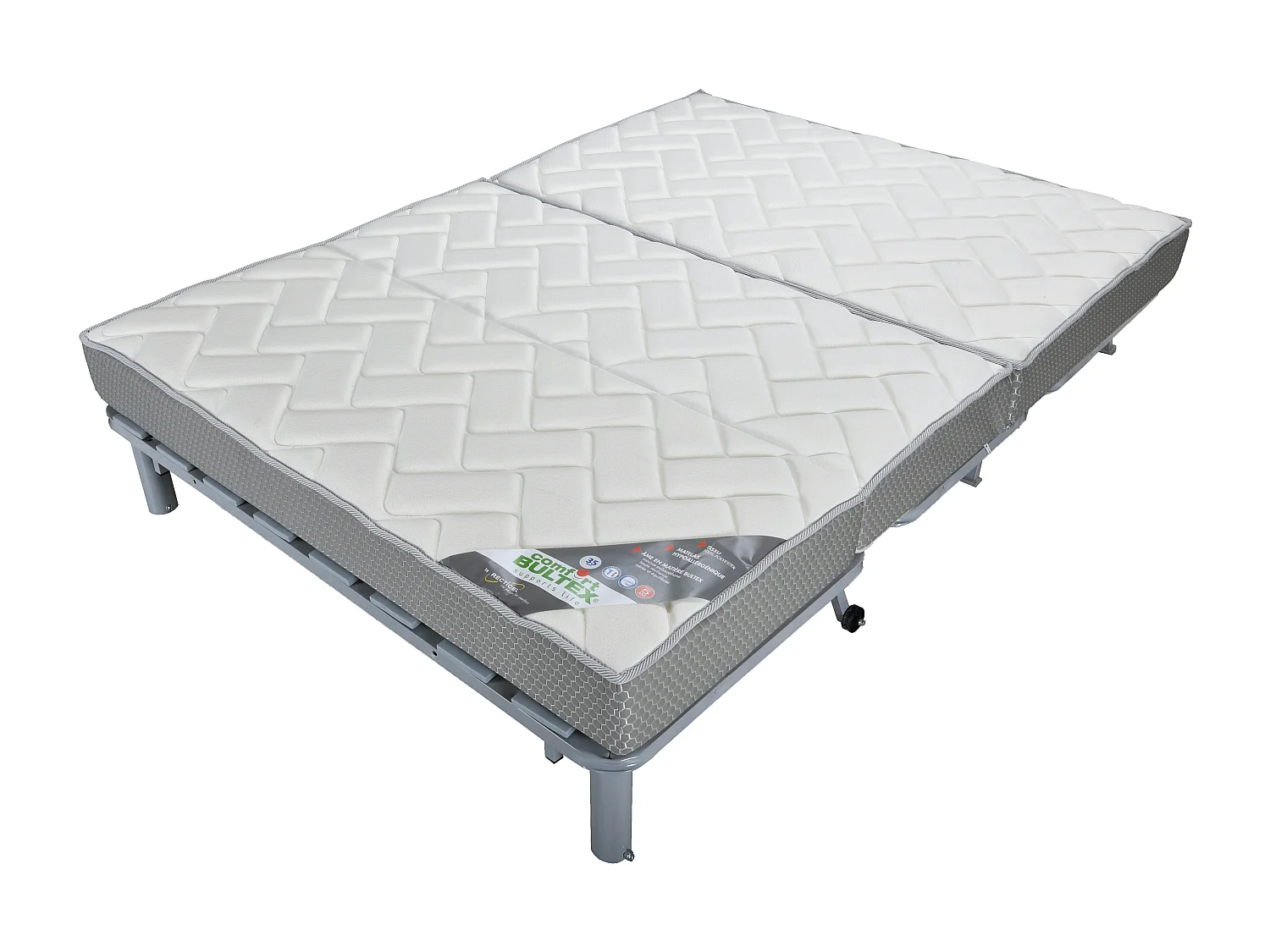 Banquette BZ tissu matelas Starconfort 15cm Pardo-Couleur Marron-140x200