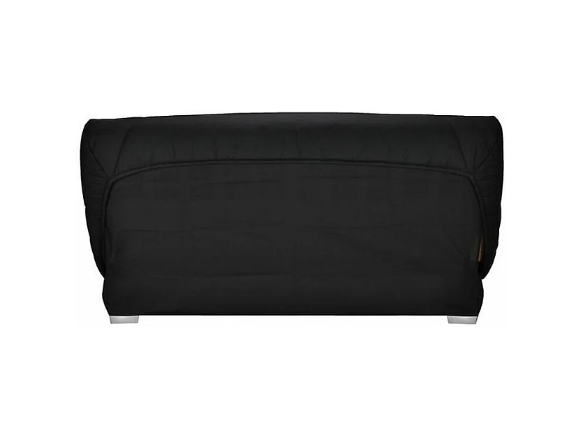 Banquette Clic-clac tissu 130x190 matelas Bultex 14cm avec rangement Zéa-Couleur Noir