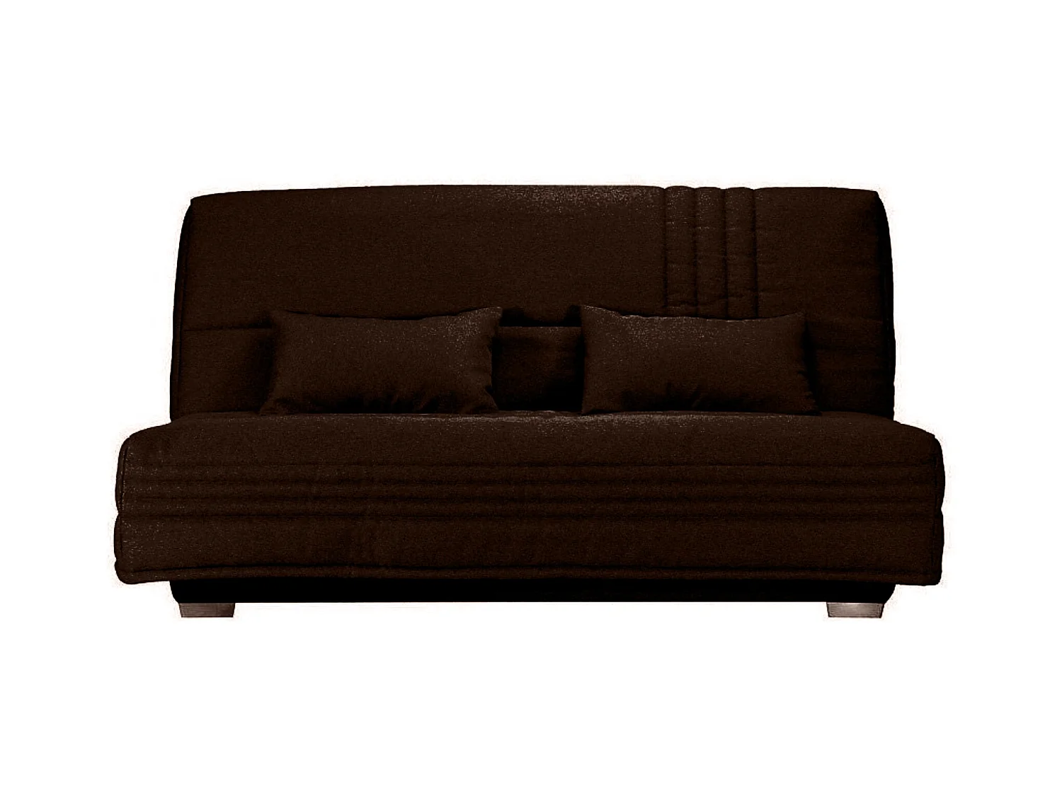Canapé clic clac tissu avec rangement matelas Sofaconfort 17cm Parko 193cm-Couleur Marron