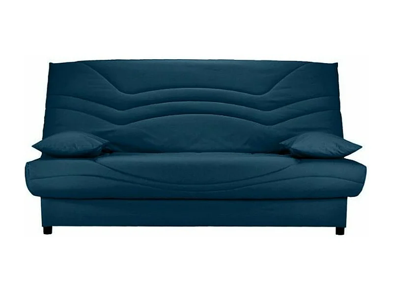 Banquette Clic Clac tissu matelas Starbed 13cm avec coffre de rangement Kistar 130x190-Couleur Bleu marine