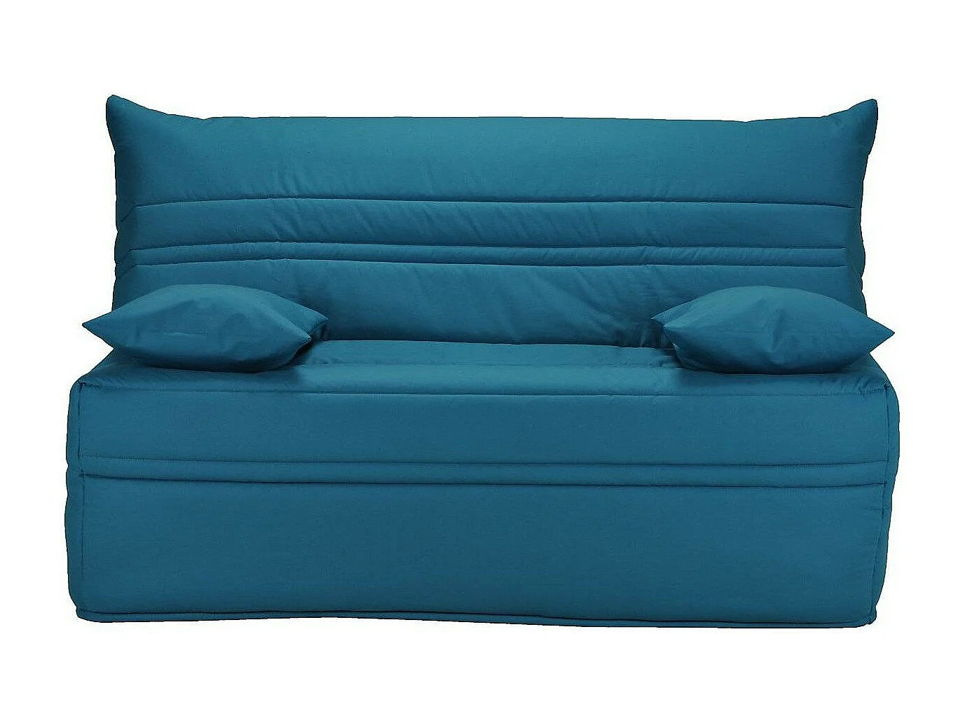 Banquette BZ tissu matelas Sofaconfort 9cm Optale 143cm-Couleur Bleu turquoise