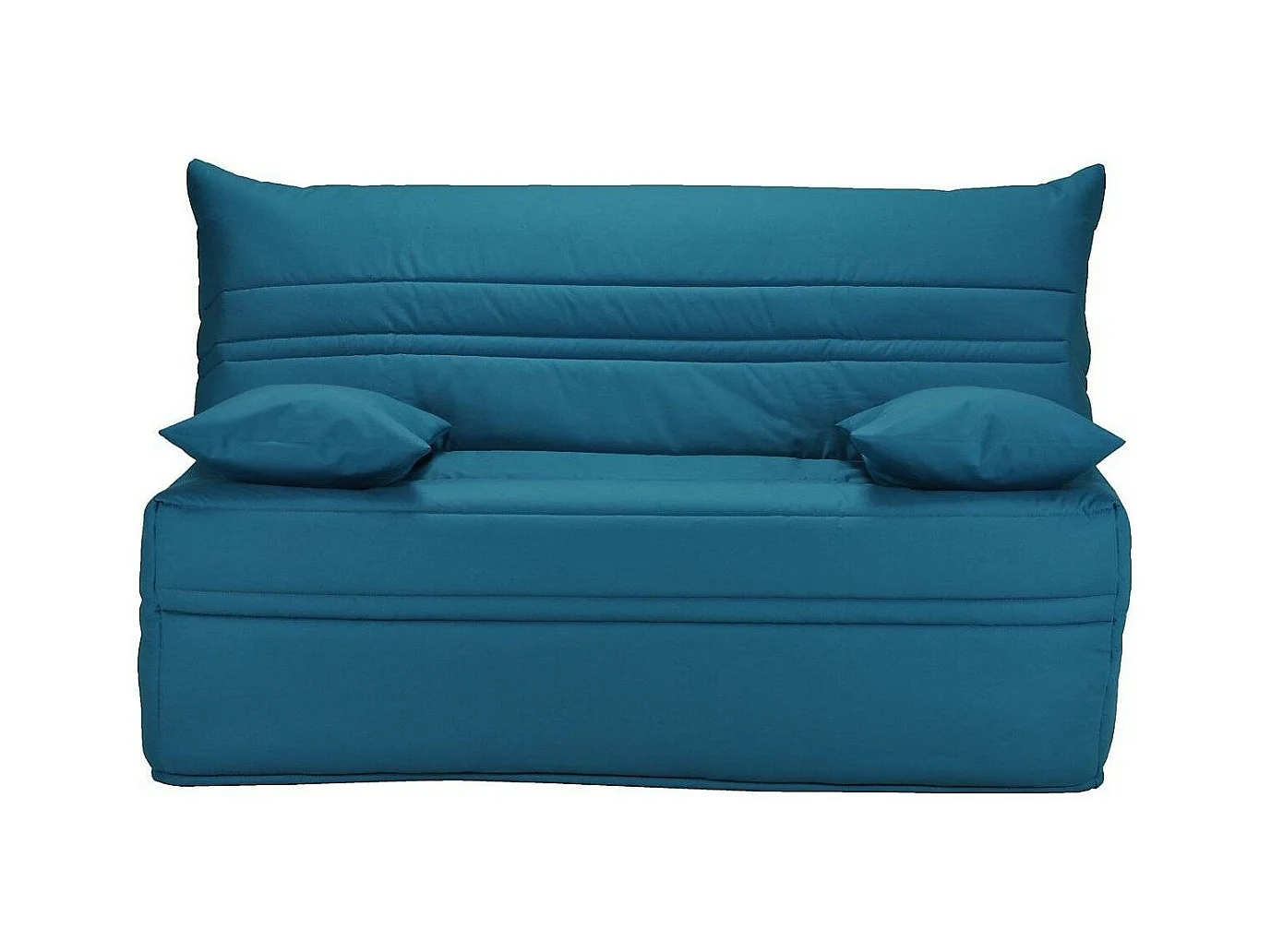 Banquette BZ tissu matelas Sofaconfort 9cm Optale 143cm-Couleur Bleu turquoise