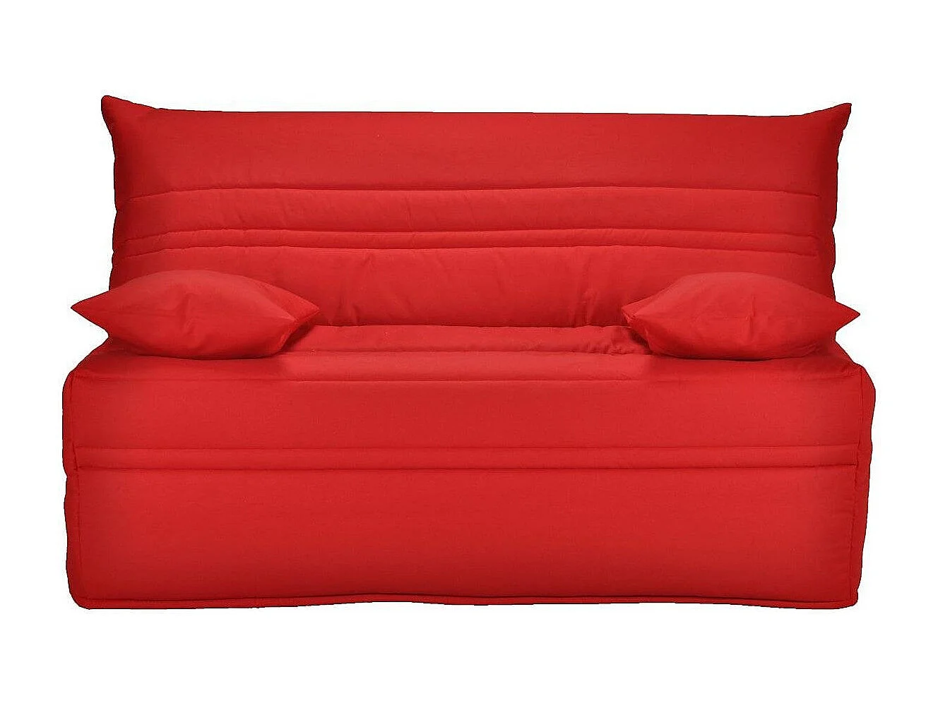 Banquette BZ tissu matelas Sofaconfort 9cm Optale 143cm-Couleur Rouge