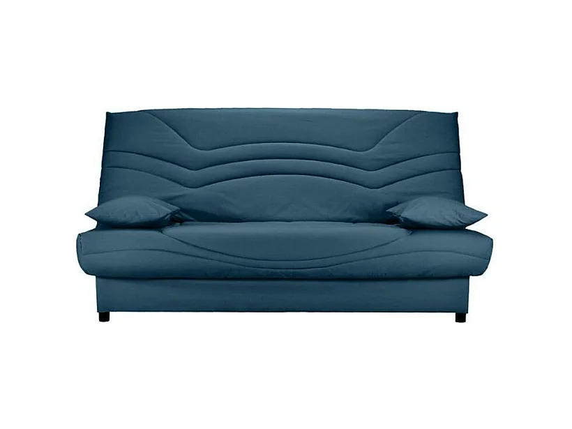 Banquette Clic Clac tissu matelas Starbed 13cm avec coffre de rangement Kistar 130x190-Couleur Vert emeraude