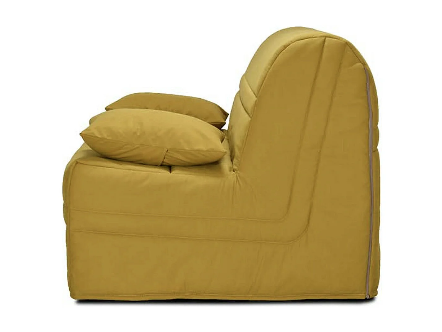 Banquette BZ tissu matelas Bultex 15cm Barnes 140x200-Couleur Beige-Coffre de rangement Avec rangement