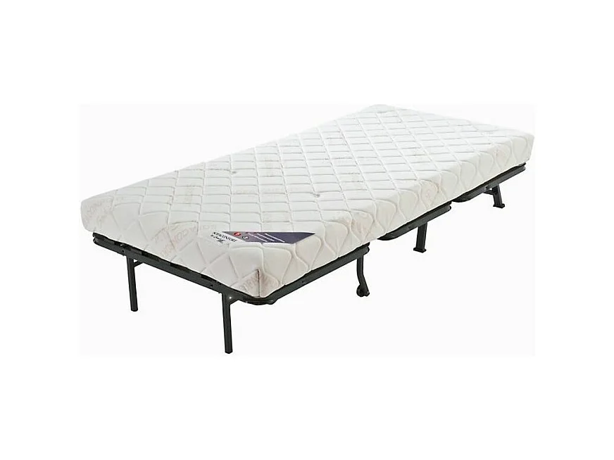 Banquette lit accordéon 1 place 90x190 matelas 12cm Brioca-Couleur B 203