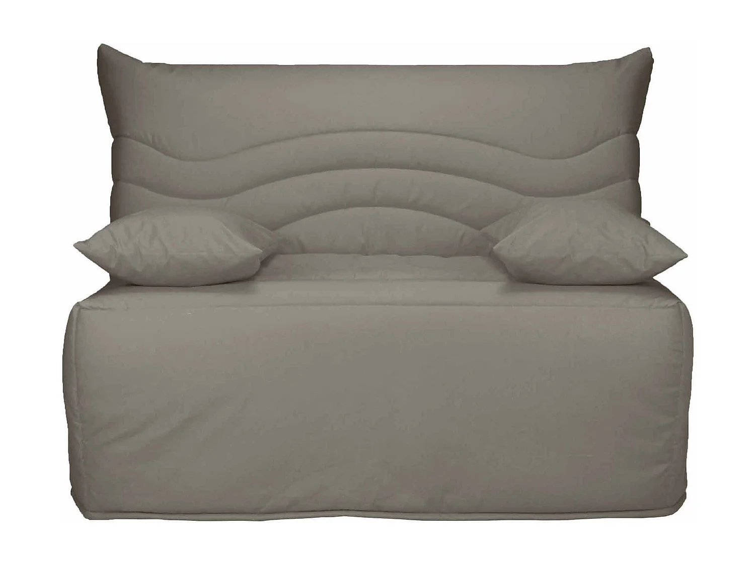Banquette BZ microfibre 140x200 matelas 12cm Brioca-Couleur Gris foncé