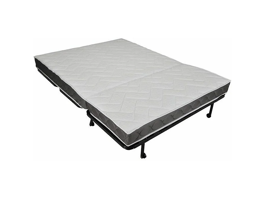 Banquette BZ microfibre 140x200 matelas 12cm Brioca-Couleur Gris foncé