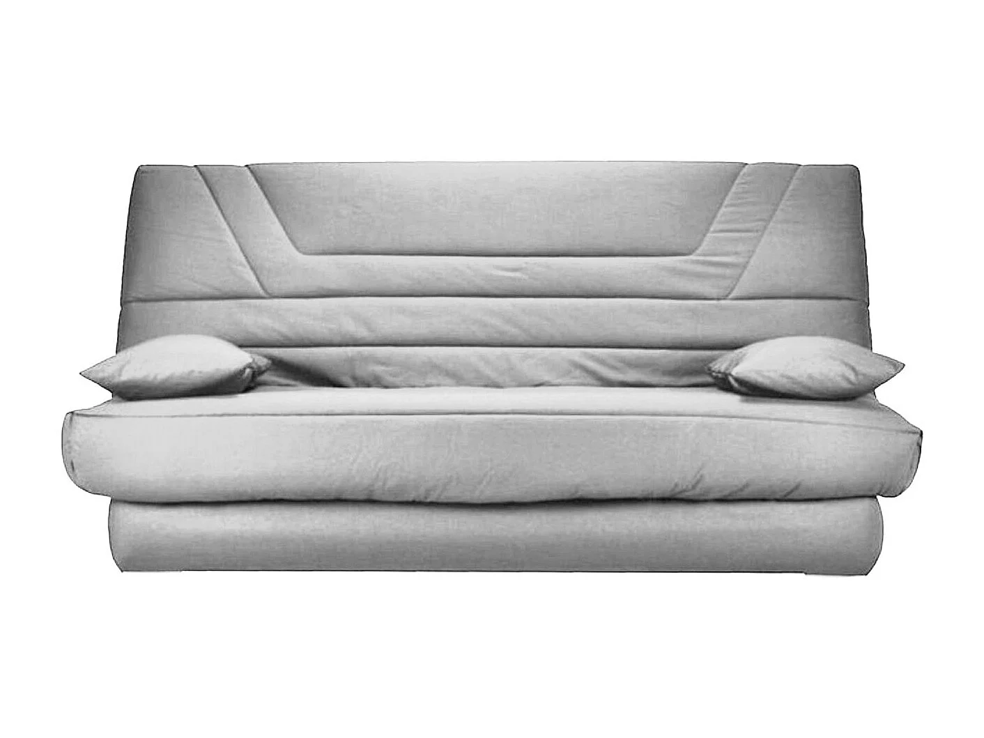 Banquette Clic Clac tissu matelas Bultex 14cm avec rangement Bary-Couleur Gris Souris-130x190
