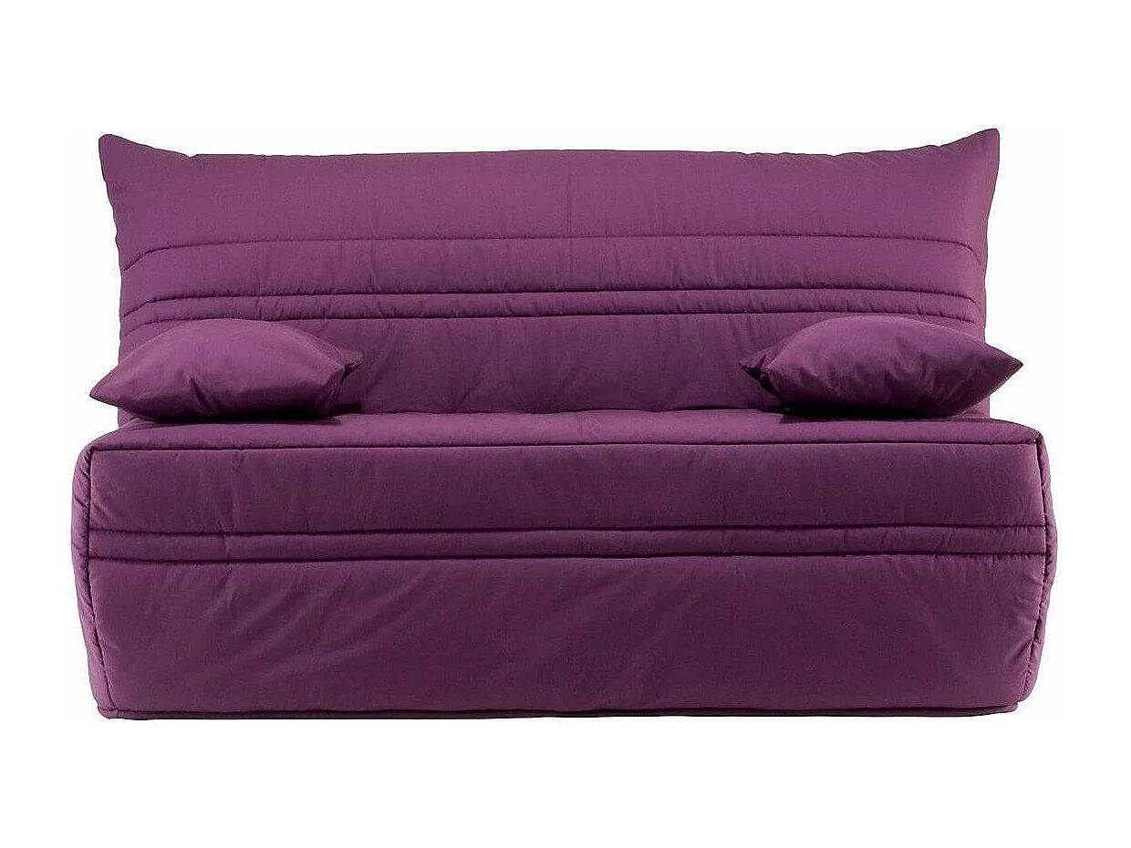 Banquette BZ tissu matelas Sofaconfort 9cm Optale 143cm-Couleur Bordeaux