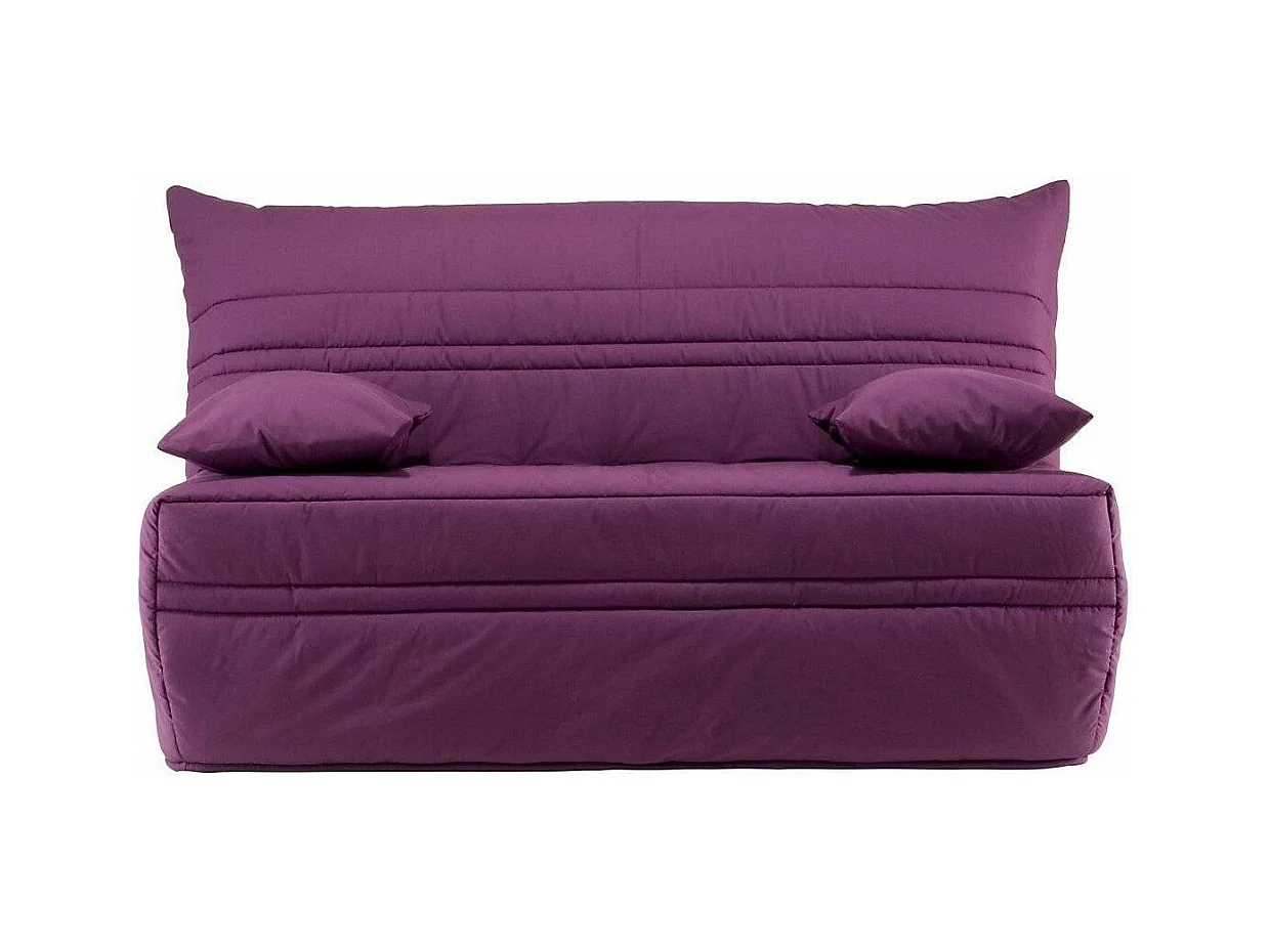 Banquette BZ tissu matelas Sofaconfort 9cm Optale 143cm-Couleur Bordeaux