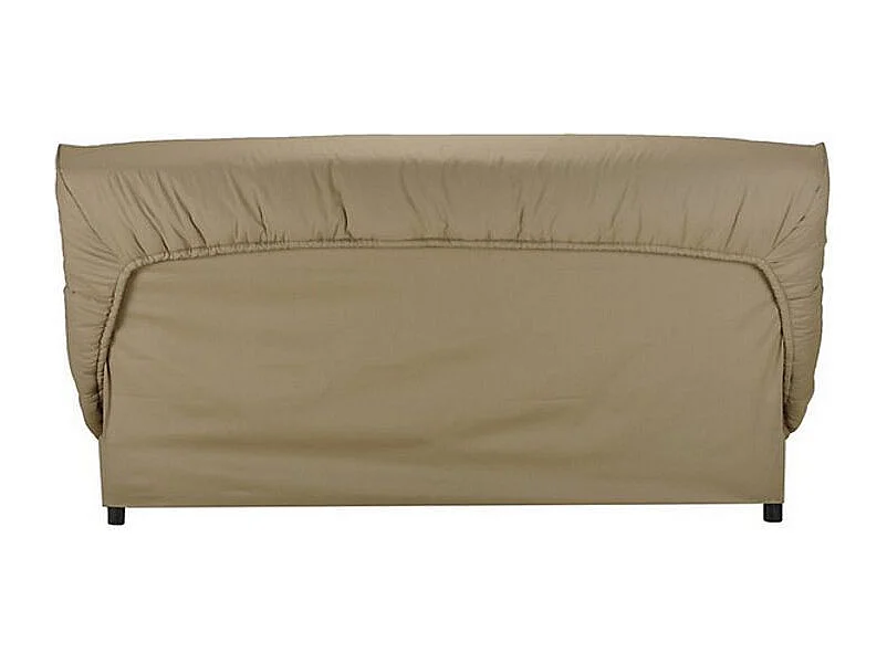 Banquette Clic Clac tissu matelas Starbed 13cm avec coffre de rangement Kistar 130x190-Couleur Marron clair
