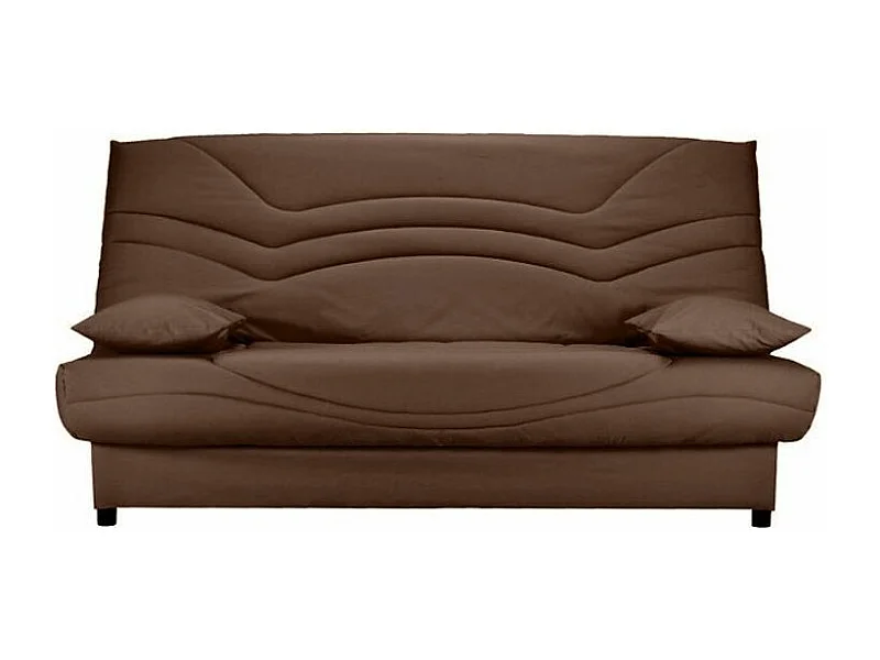 Banquette Clic Clac tissu matelas Starbed 13cm avec coffre de rangement Kistar 130x190-Couleur Marron