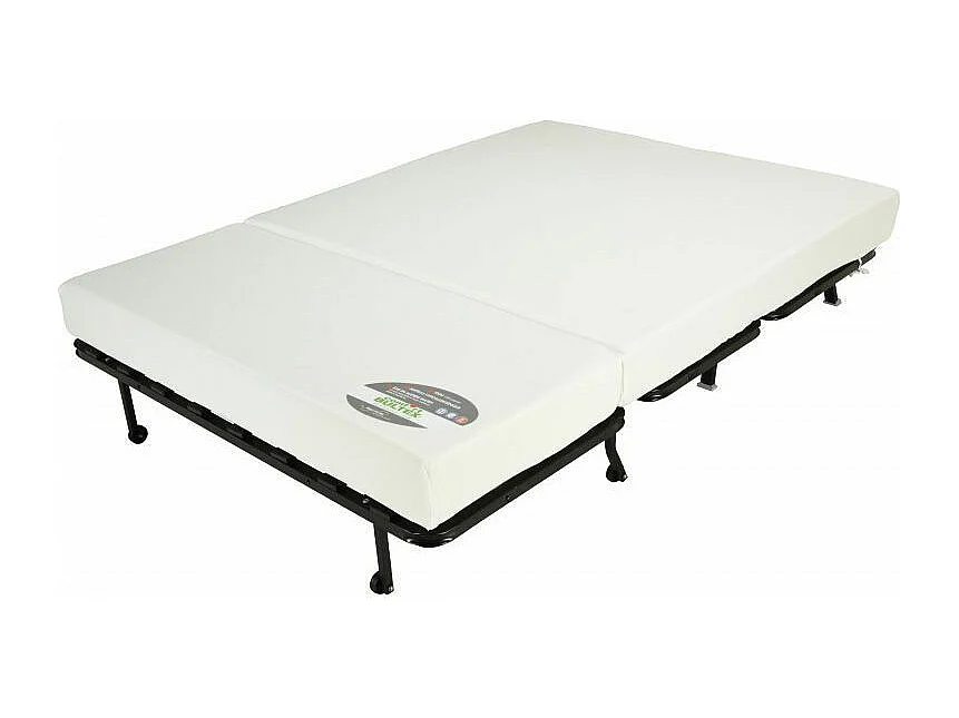 Banquette BZ microfibre 140x200 avec rangement Matelas Bultex 15cm Barnes-Couleur Beige clair