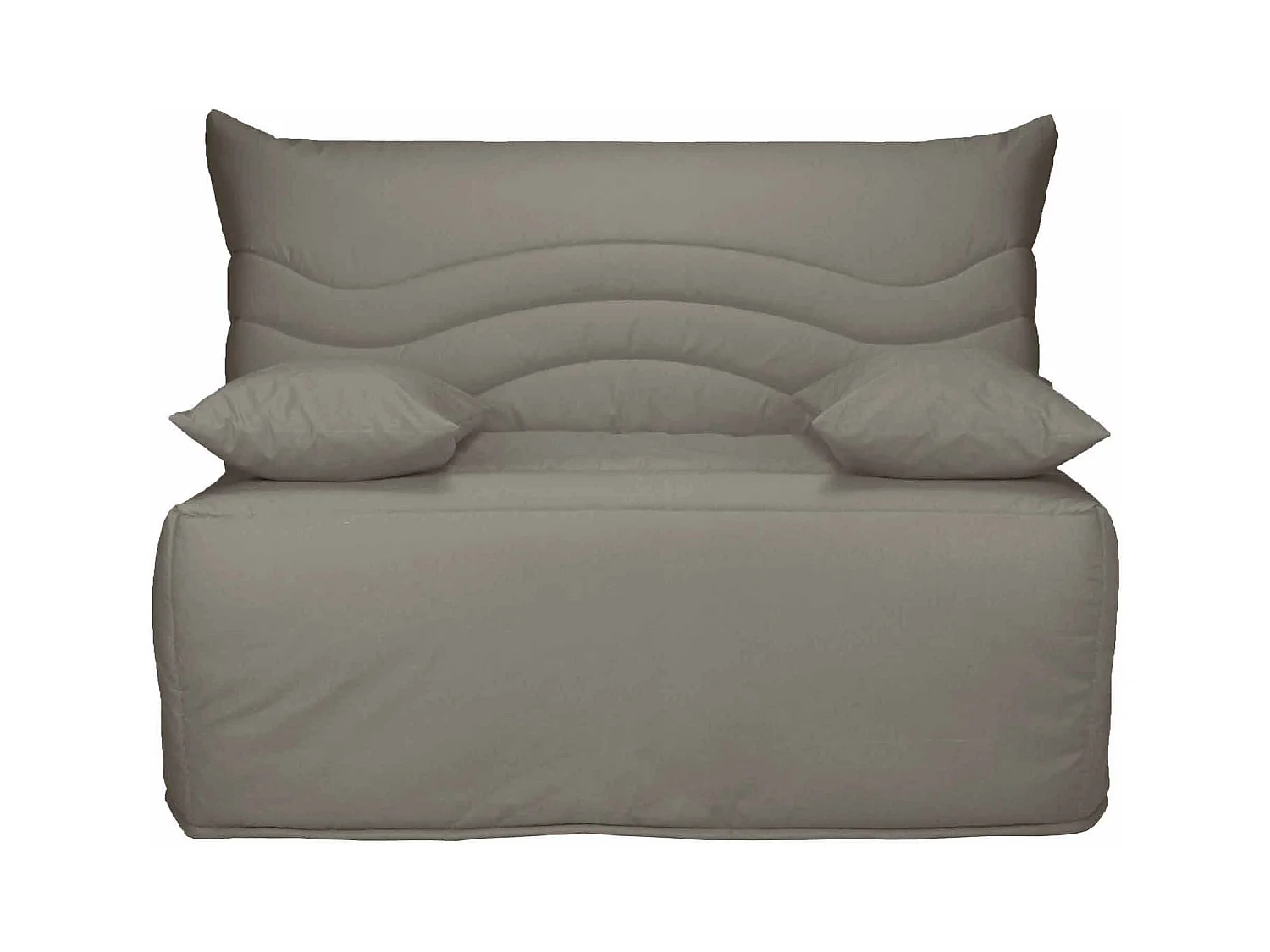 Banquette BZ microfibre 140x200 matelas 12cm Brioca-Couleur Taupe