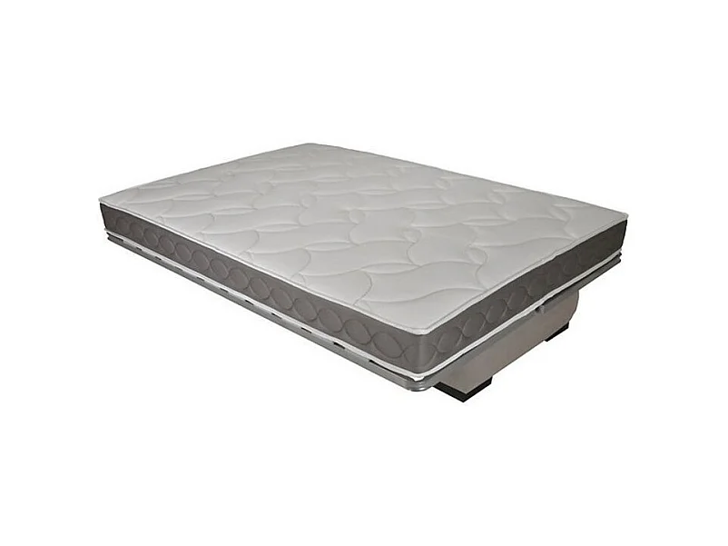 Canapé clic clac microfibre avec rangement matelas Starlux 17cm Minel 207cm-Couleur Gris clair