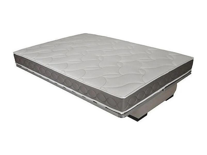 Canapé clic clac microfibre avec rangement matelas Starlux 17cm Minel 207cm-Couleur Gris clair