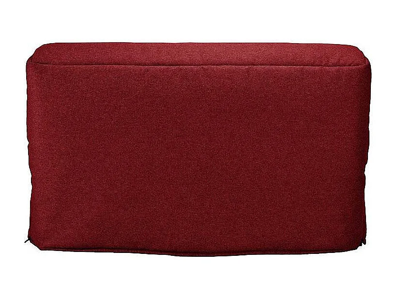 Banquette BZ tissu 140x200 matelas Bultex 15cm Celia-Couleur Bordeaux-Coffre de rangement Avec rangement
