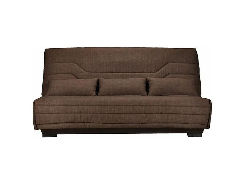 Canapé Clic Clac microfibre avec coffre matelas Bultex 15cm Bianca 140x200-Couleur Bleu