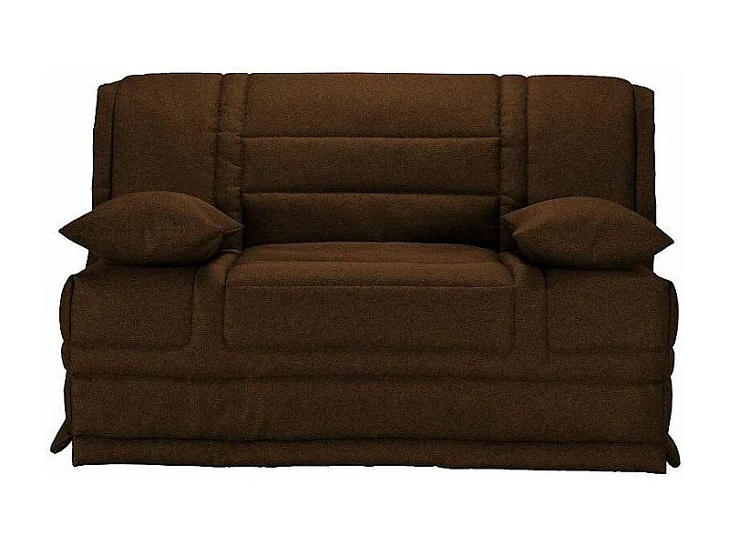 Banquette BZ tissu matelas Starconfort 15cm Pardo-Couleur Marron-160x200-Coffre de rangement Avec rangement