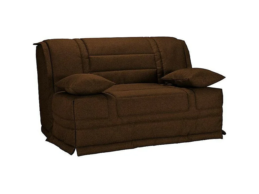 Banquette BZ tissu matelas Starconfort 15cm Pardo-Couleur Marron-160x200-Coffre de rangement Avec rangement