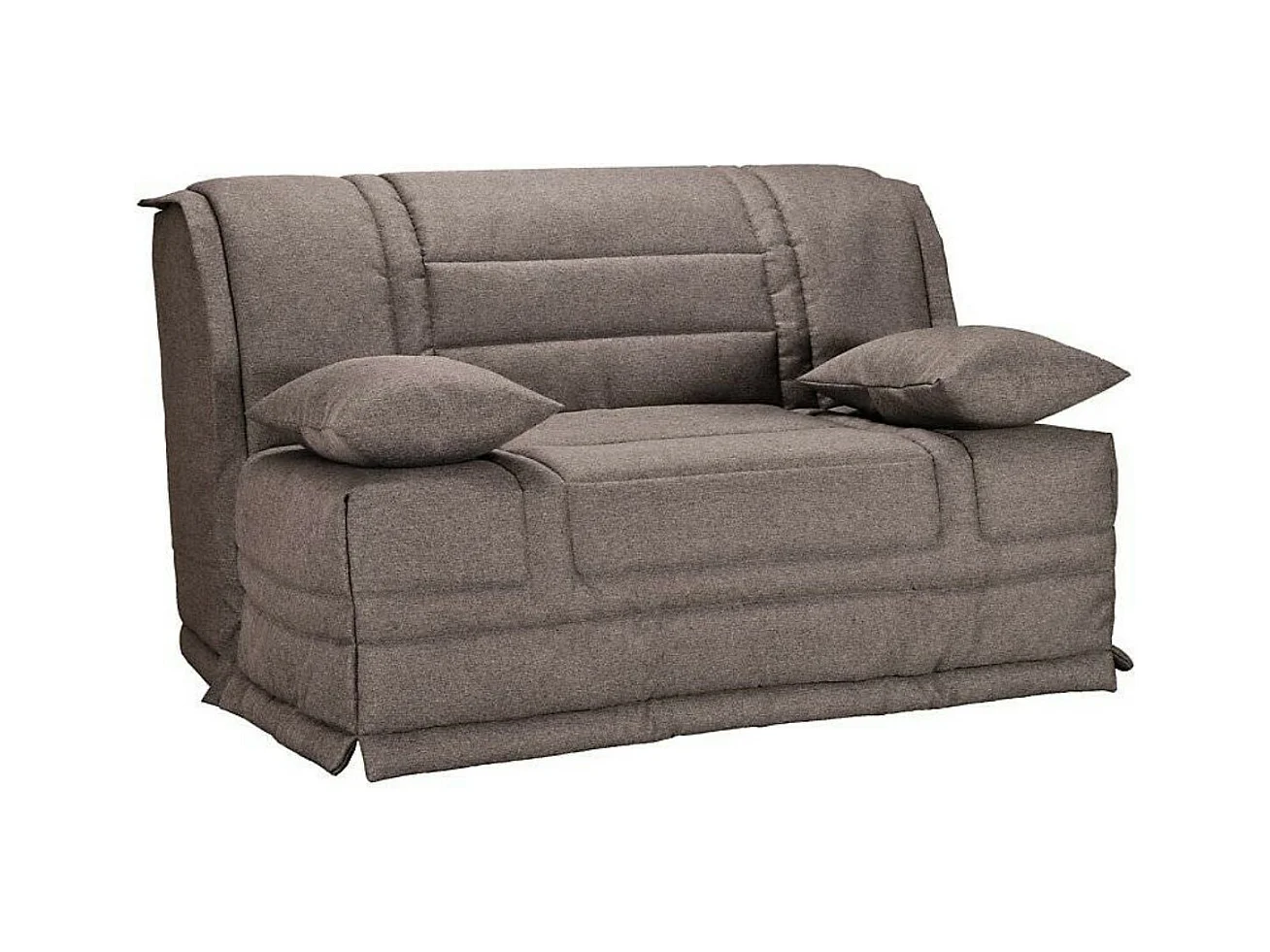 Banquette BZ tissu matelas Starconfort 15cm Pardo-Couleur Marron-160x200-Coffre de rangement Avec rangement