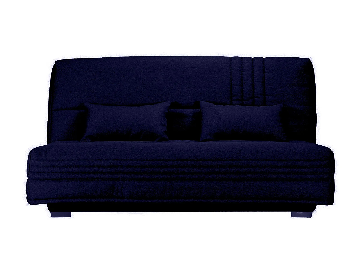 Stoffen slaapbank met Sofaconfort matrasopberger 17 cm Parko 193 cm-Kleur marineblauw