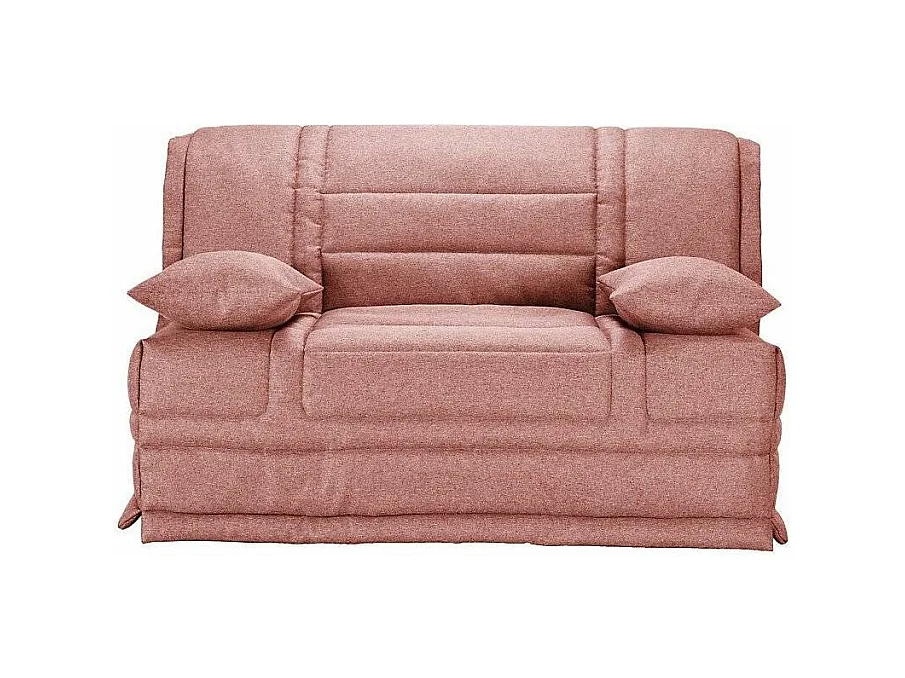 Banquette BZ tissu matelas 12cm Venus-Couleur Rose clair-140x200