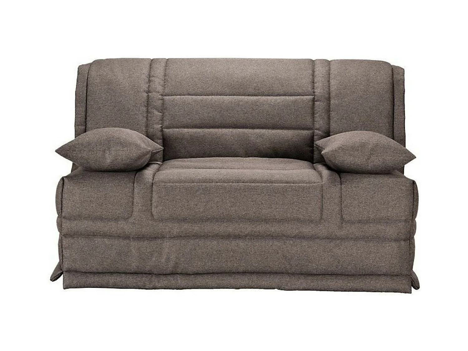 Banquette BZ tissu matelas Starconfort 15cm Pardo-Couleur Taupe-140x200-Coffre de rangement Avec rangement