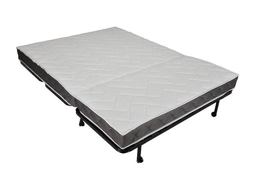 Banquette BZ microfibre 160x200 Matelas Starconfort 12cm Brioca-Couleur Gris foncé