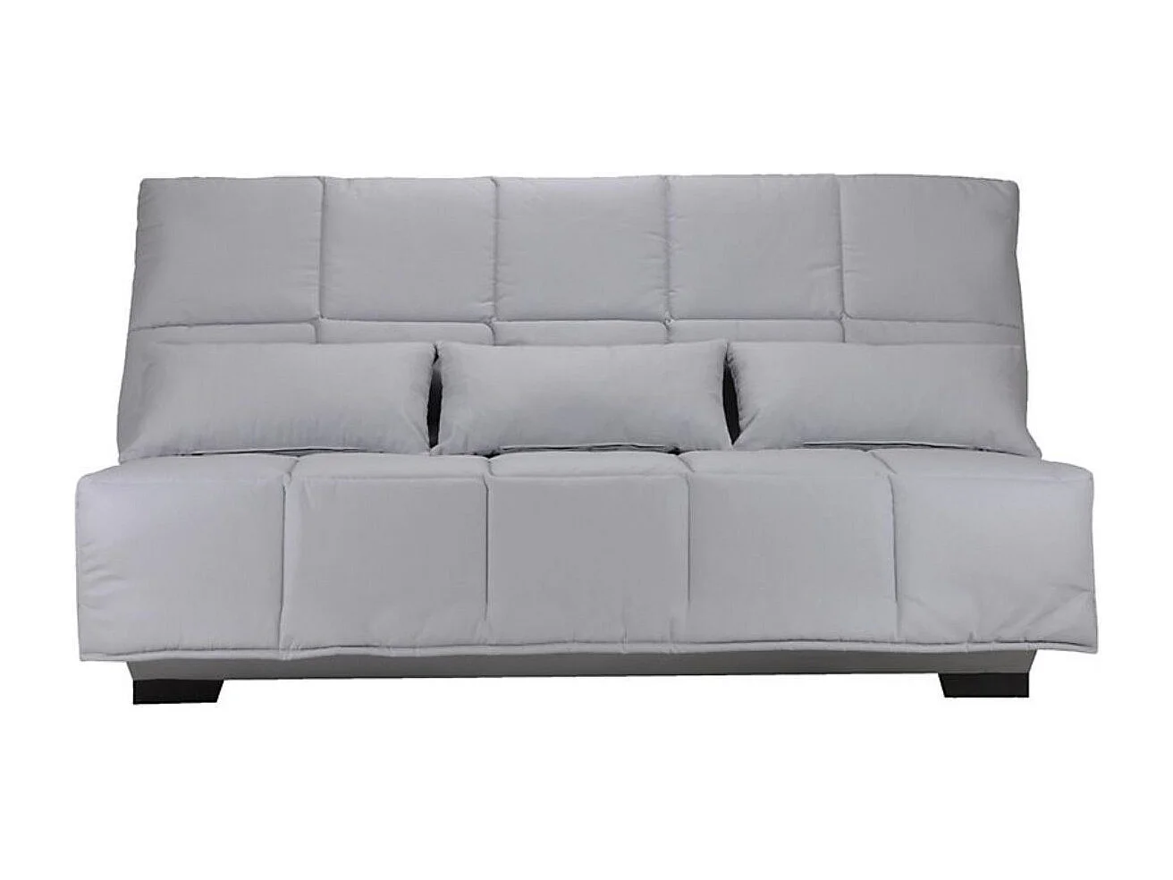 Canapé clic clac tissu avec rangement matelas Starconfort 15cm Lina 193cm-Couleur Marron Foncé