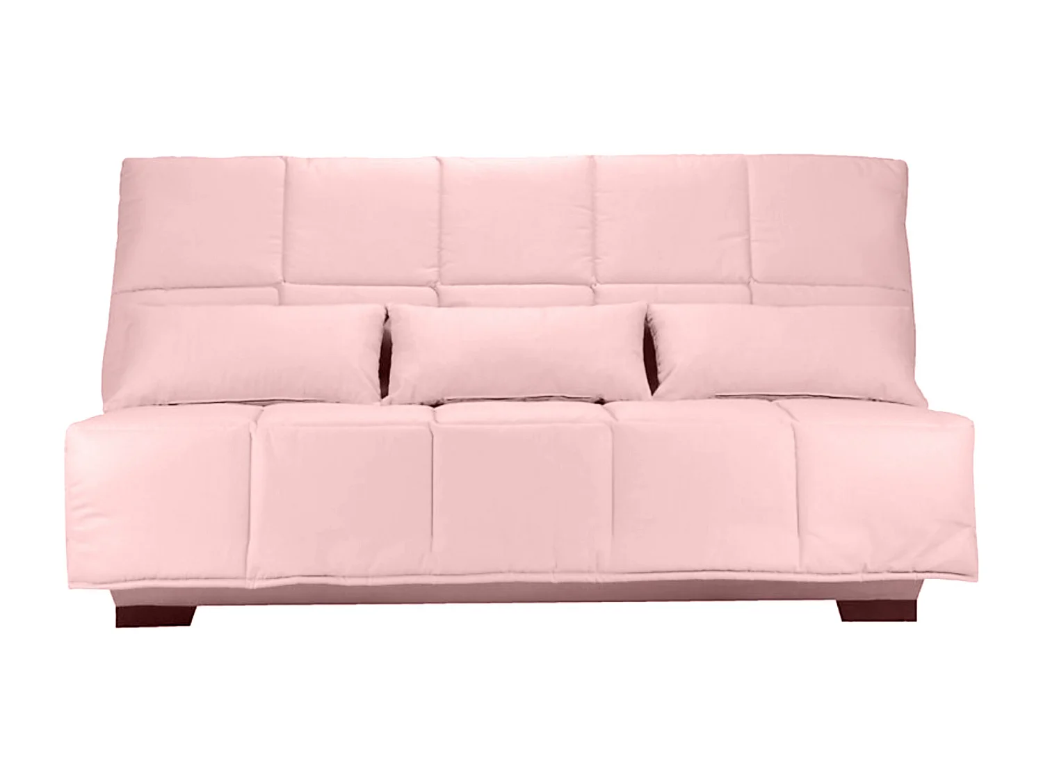 Stoffen slaapbank met Starconfort matrasopberger 15 cm Lina 193 cm-Kleur Lichtroze