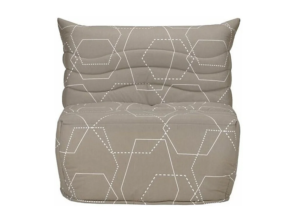 BZ taupe bedrukte bank 90x190 cm Starconfort matras 12 cm Kadria