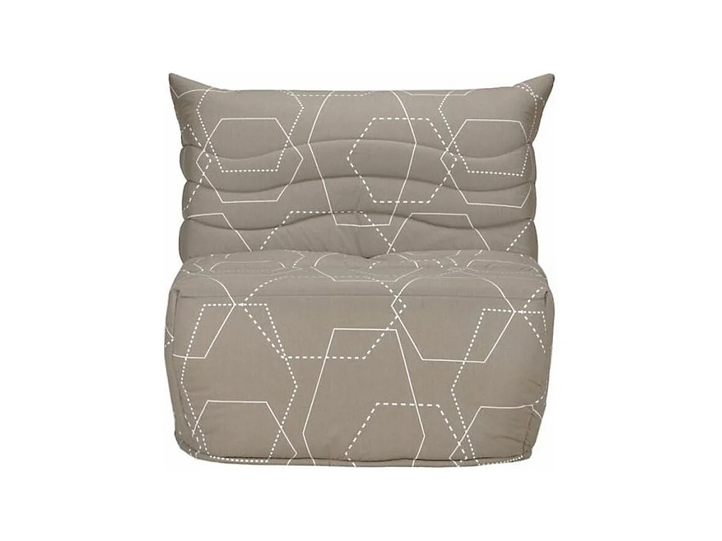 Banquette BZ taupe imprimé 90x190 Matelas Starconfort 12cm Kadria