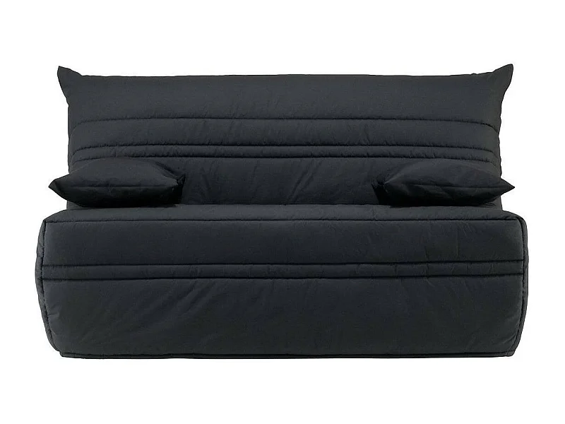 Banquette BZ tissu matelas Sofaconfort 9cm Optale 143cm-Couleur Noir